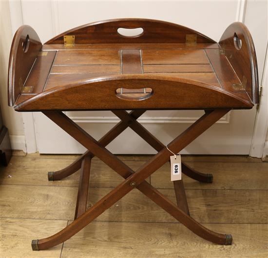 A Butlers tray on stand W.65cm